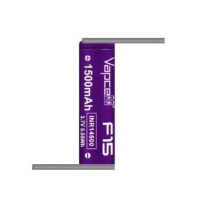 Acumulator 14500 cu lamele sudate in S 3.7V VAPCELL F15 INR14500 1500mAh descarcare 3A
