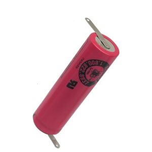 Acumulator 14500 SANYO LI-ION 3.6V 800mA 1.52A cu lamele in S UR14500AC+S