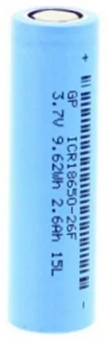 Acumulator Lithium-Ion GP 18650 2600mAh 3.7V terminal plat 18.3x65.2mm GPINR18650-26F