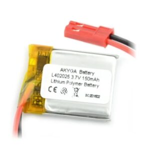 Acumulator Lithium Polymer 06050 150mAh 1S 3.7V fir cu conector JST-BEC 25x20x4mm AKYGA Battery