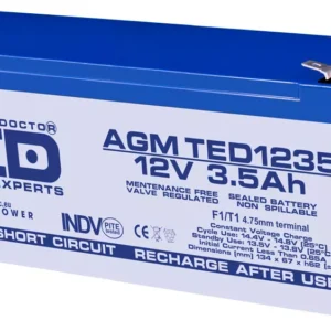Acumulator plumb-acid 12V 3.5Ah F1 134mmx67mmxh62mm AGM TED1235F1