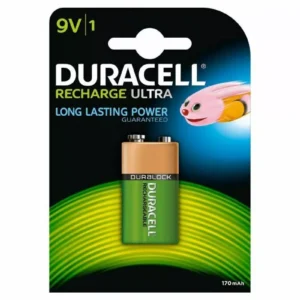 Acumulator RECHARGE ULTRA DURACELL 9V 170mAh 26.5x17.5x48.5mm