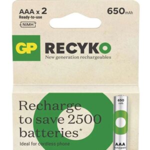 Acumulatori R3 AAA NiMH 650mAh 2buc GP ReCkyo GP65AAAHCER21-2TLB2