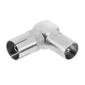Adaptor 90 grade coaxial mama TV - coaxial tata TV metal ZLA0898