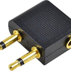 Adaptor audio casti avion 2x Jack 3.5 mm 2pin tata - 1x Jack 3.5 mm 3pin mama aurit LOGILINK CA1089