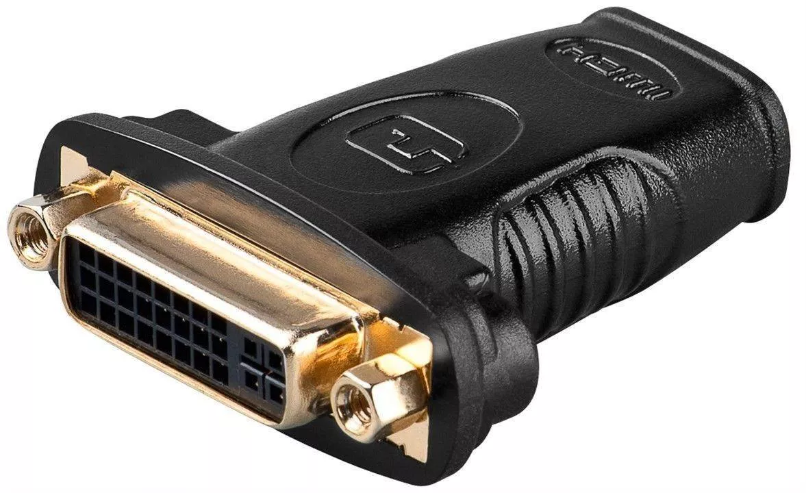 Adaptor aurit HDMI 19 pini mama la DVI-I 24+5 pini mama Goobay
