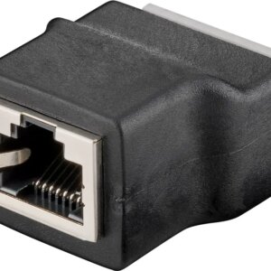 Adaptor bloc terminal cu 8 pini clema la RJ45 mama 8P8C Goobay 76737