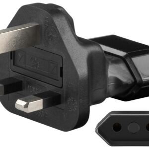 Adaptor de retea Europa EURO mama - UK Marea Britanie tata 3A negru Goobay 95303