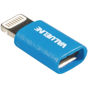 Adaptor iPhone Lightning tata - micro USB mama albastru Valueline