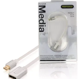 Adaptor Profesional mini DisplayPort - DisplayPort v1.1 0.2m alb Profigold