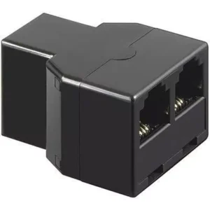 Adaptor RJ11 mama la 2x RJ11 mama negru Goobay