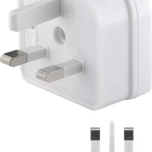 Adaptor UK ANGLIA - EURO 2 pini mama alb Goobay