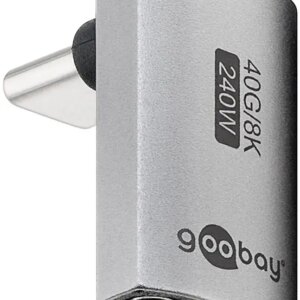 Adaptor USB-C mama - USB-C tata vertical 90 Thunderbolt3/4 Goobay 74442