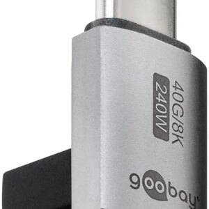 Adaptor USB-C3.1 mama - USB-C tata vertical la 90 scurt Thunderbolt 3 /4 Goobay 74444