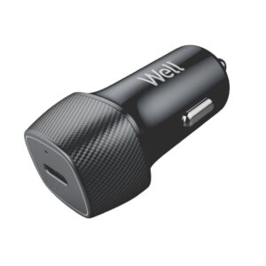 Alimentator bricheta auto 1x USB TYPE C 20W negru Well
