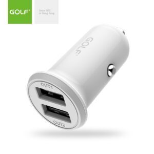 Alimentator Incarcator auto 3.4A 12-24V la 2x USB 2x 2.4A maxim 3.4A alb GF-C6 blister Golf