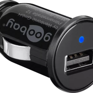 Alimentator USB bricheta auto 1 iesire 1A negru Goobay