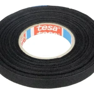 Banda din panza vata din PET W 9mm L 15m neagra TESA 51608-00005-00