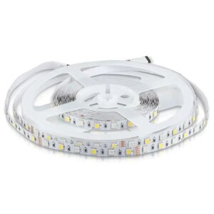 Banda LED SMD5050 60LED/m 357lm/m 8W/m RGB+W alb neutru IP20 5m V-TAC SKU-212552