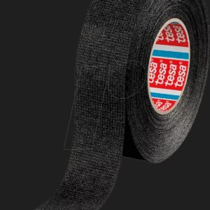 Banda textila 25mm 15m Thk 300um negru 105 grade C negru TESA 51608-00007-00
