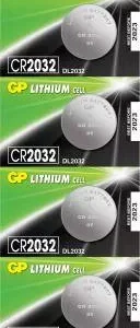 Baterii buton litiu GP CR2032 3V 220mAh 20x3.2mm 5buc/blister