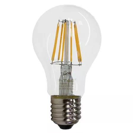 Bec E27 cu filament LED A60 6W 2700K V-TAC