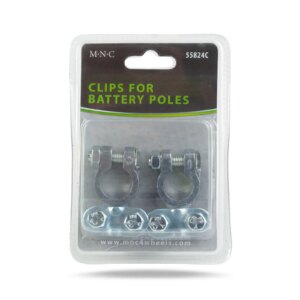 Borne baterie auto aluminiu 2buc plus /minus M`N`C 55824C