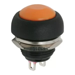 Buton 1 circuit 1A 250V OFF-(ON) portocaliu fara retinere