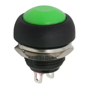 Buton 1 circuit 1A 250V OFF-(ON) verde fara retinere