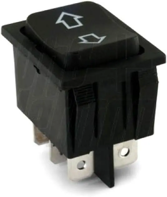 Buton comutator 12V 35A (MOM)-OFF-(MOM) fara retinere 28x22mm negru GBC 24.5550.00