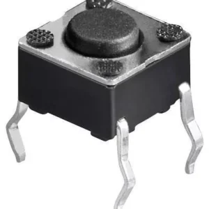 Buton microcontact 4 pini 6x6mm OFF-ON fara retinere buton 0.8mm de la PCB 4.3mm