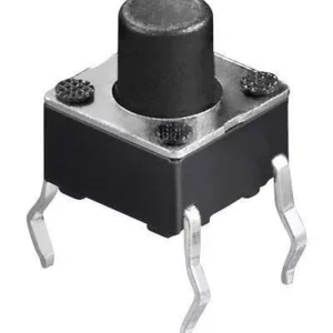 Buton microcontact 4 pini OFF-ON fara retinere 6x6mm buton 4mm de la PCB 7mm