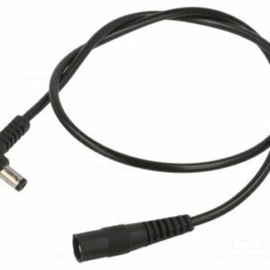 Cablu 0.5m DC 5.5x2.1 mm mufa 90 grade - soclu 5.5x2.1 mm 2A 2x0.5mm2 WEST POL A21-C21-C050-050BK