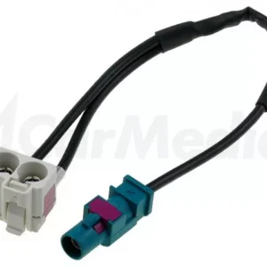 Cablu adaptor antena auto Fakra mufa tata - 2x Fakra soclu mama 0.25m Audi RNS-E 4CARMEDIA