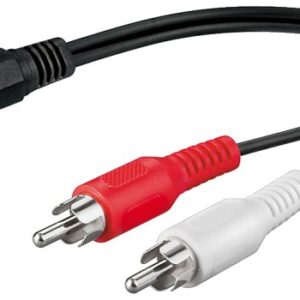 Cablu adaptor audio stereo Jack 3.5 mm mama la 2x RCA tata 20cm