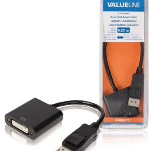 Cablu adaptor DisplayPort la DVI-D 24+1 mama 0.2m Valueline