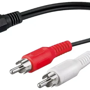 Cablu adaptor Jack 3.5 mm mama stereo la 2x RCA tata Goobay