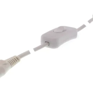 Cablu alimentare corpuri T5 cu intrerupator 1.5m alb Well