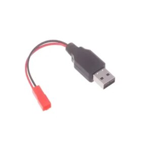 Cablu alimentare li-ion 3.7V USB A tata - mufa JST 2 pin mama 15cm