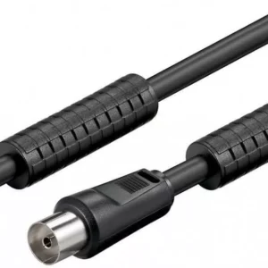 Cablu antena Coaxial tata - Coaxial mama 1.5m negru Goobay