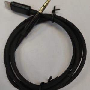 Cablu audio JACK 3.5 mm Stereo tata - Lightning iPhone 1m negru JH-023