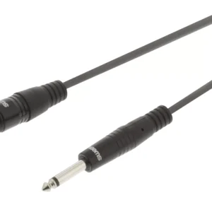 Cablu audio mono XLR 3 pini mama - Jack 6.35 mm tata 3m gri Sweex