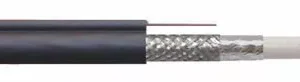 Cablu coaxial RG6 cu sufa 75R autoportant fire otel cuprat ecranat cu folie Al+Al&Mg 48X0.12 1m Well