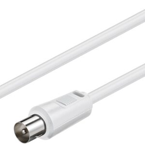 Cablu COAXIAL TV antena 1.5m tata-tata 75 ohm 70DB Dublu ecranat CCS alb 68145 Goobay