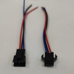 Cablu cu mufa 3 Pini Tata/Mama mic negru JST SM 2B