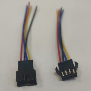 Cablu cu mufa 4 Pini Tata/Mama mic negru JST SM 2B