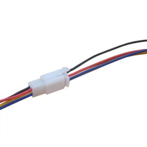 Cablu cu mufa 4pini tata+mama mare alb tip DC auto