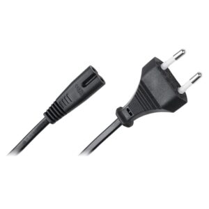 Cablu de alimentare 2 pini - Euro 0.9m 2.5A 250V AC negru