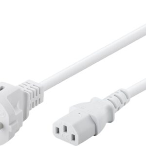 Cablu de alimentare PC/monitor C13 - C14 1.5m 3x0.75mm2 10A alb Goobay 96038