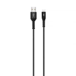 Cablu de date si incarcare micro USB 2.1A 1m Well negru